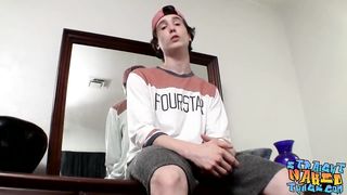 Lean Gay-For-Pay Thug with Tats Grips his Lollipop and Drains