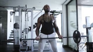 NoirMale Muscle Wolf Giant Ebony Rod Physician makes A Mansion Call