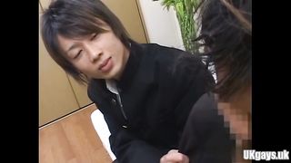 Japan father ass job with jizz shot