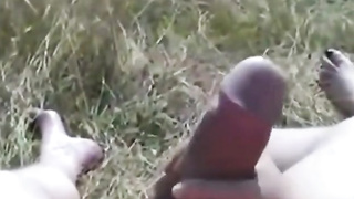 Big dick dad in park