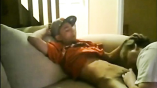 Slim Str8 Thug Boy enjoys Dad's BJ