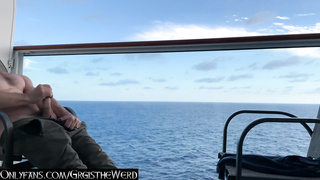 Wanking off on my Cruise Ship Balcony
