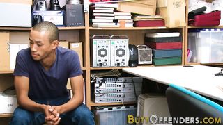 Ebony shoplifter spermed