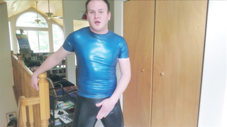 Jizz Thirsty for Shining Spandex Jerk Off Instructions