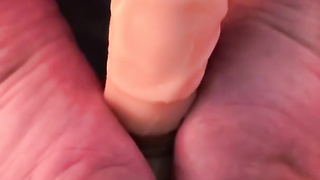 Super-Fucking-Hot Fake Penis Rail with Sumptuous Toes