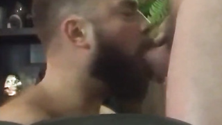 Bearded guy suck and swallow 2