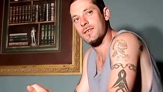 Fledgling thug works on his pink cigar and makes it jizm