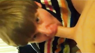 Giving NOT His bro a Blowjob and Swallowing