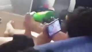 Watch my friend cumming while he's watching porn 4