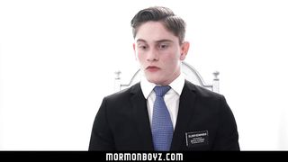 MormonBoyz - Sexy missionary jock gets groped by dad priest