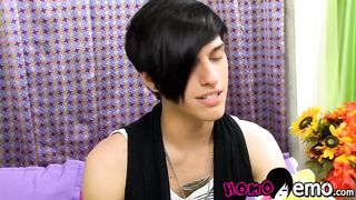 Nerdy twunk with his goth friend supreme blowage and ravaging