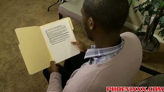 Mitch Vaughn catapults his bone inwards dark-hued fellows super-cute brown-eye