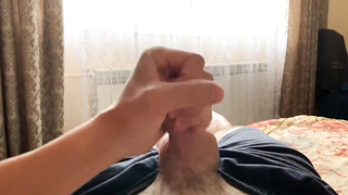 Dude Faps on the Couch and Plays with Nuts