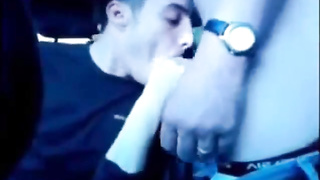 Blowing a guy at the car park and he cums on my face 4