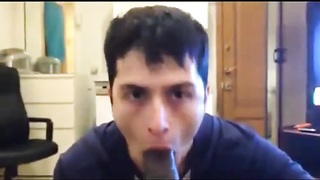 White Mexican Young Boy Sucking Black Cock Eating Cums 2