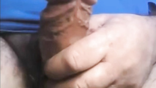 Dad stroking his thick uncut cock on cam (no cum) 5