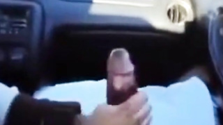 BBC gets a handjob in the car 3