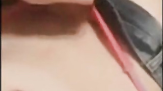 Stroking in tight jeans shorts 4