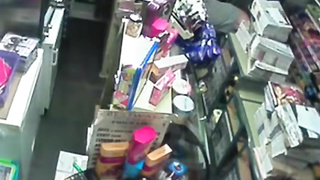 Str8 caught fucking on security camera in store