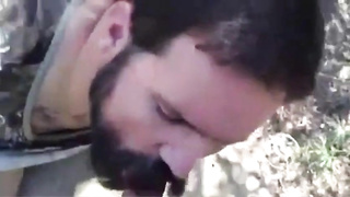 Daddy gives a facial in the woods 2