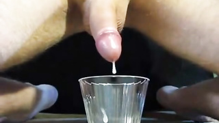 Long Prostate Milking Session Into Cup