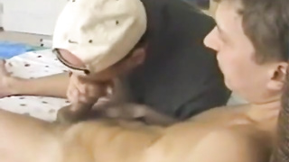 Cute Jock cums for gay mouth 2