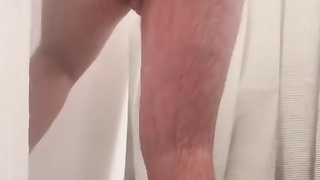 Large bottom douche close up