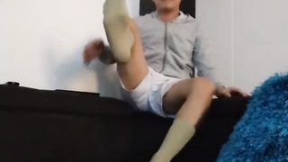 Office socks ( latino ) jizm with it