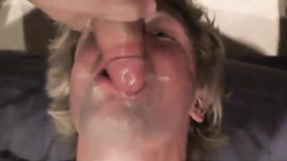 Fucking the twink's mouth and cumming on his face 8