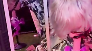 I have a Spitting Ejaculation with my fresh gag and a fresh garment! Femboy Instructing