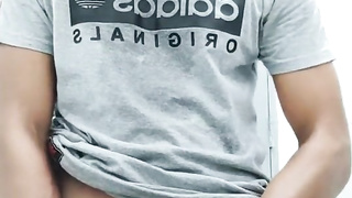 Playtime: Urinating in Gasoline Station Rest Room Revved to Masturbating Off.