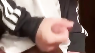 Chinese dude strokes off lollipop indeed rigid