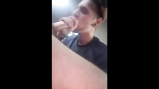 Cum sucking in a car 4
