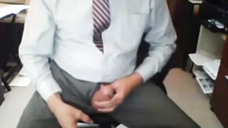 Grandpa in Suit Masturbating 2