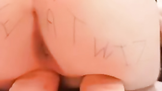 I write my master's name on my little bitch ass