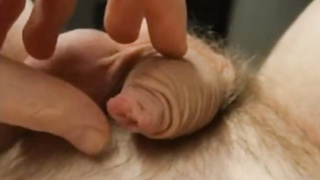 lad playing with his uncut cock - nice long foreskin! 3