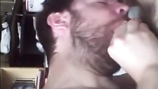Blowing his buddy in bed and taking the cum load 5