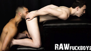 Barebacking masterclass Super Hot suspended cub pokes nice Youngster