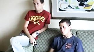 Nude youthfull fellows getting smacked with rigid on and slapping erected men