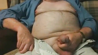 Hairy Grandpa Bear Fondling His Cock 9