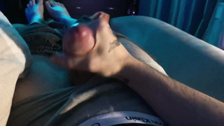 A young fellow kneads his manmeat