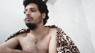 Homosexual munching bananas, man