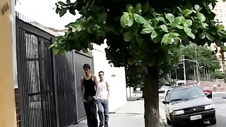 BEDDABLE GUYS - Amateurs Alan Melo and Bruno Stigmata without a condom after assjob