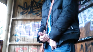 German Stud Public Park Jerk And Cum 5