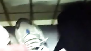 Risky jerk off in public shower 3