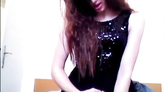 Young Crossdresser in a beautiful sequin dress 4