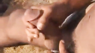 Tunisian twink wanks his BIG Arab dick near the beach 2