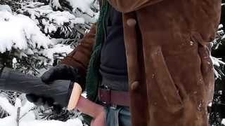 Santa droplets a package - Vertical 60fps