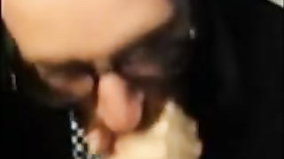 Hot bearded guy sucking guy in public restroom 6