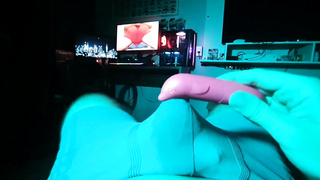 three magic wands at the same time, jizzing in undergarments, solo masculine